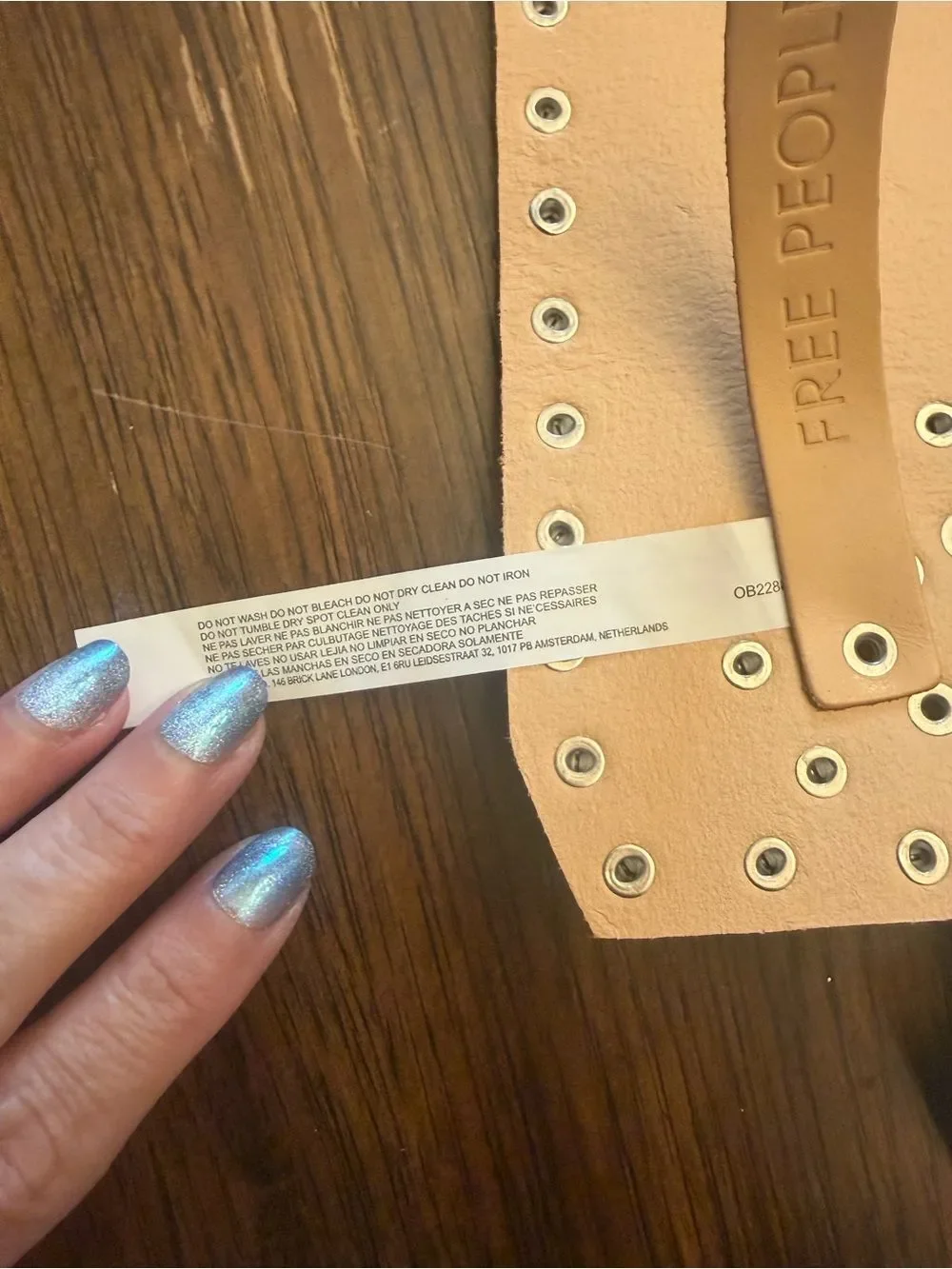 Free People beige leather